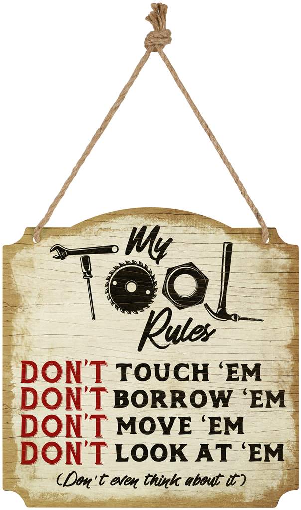 Metal Wall Sign – Tool Rules