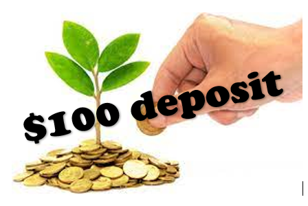 Deposit $100