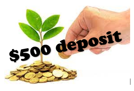 Deposit $500